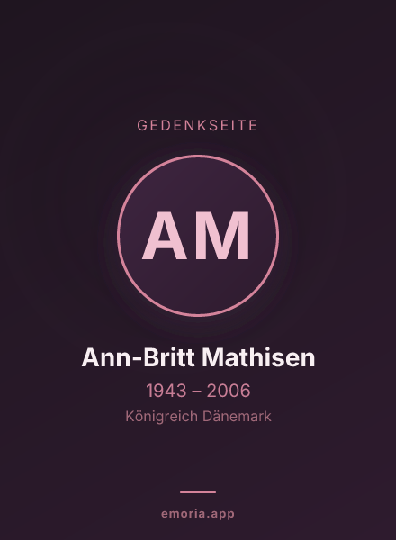 Gedenkportrait von Ann-Britt Mathisen