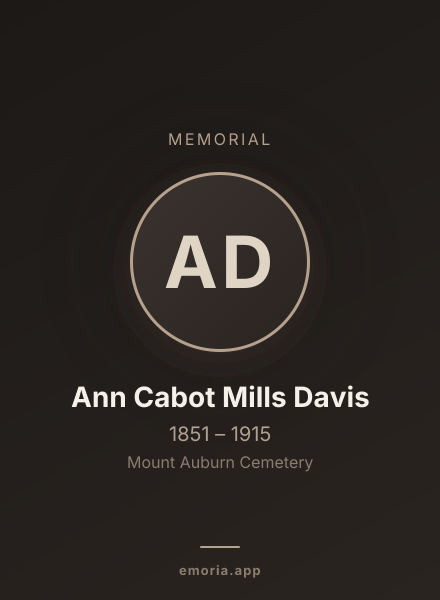 Memorial portrait of Ann Cabot Mills Davis