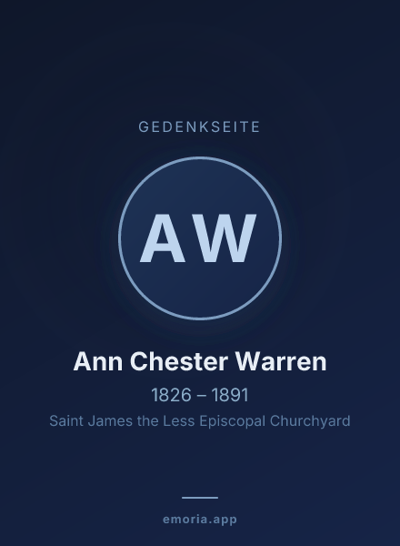 Gedenkportrait von Ann Chester Warren