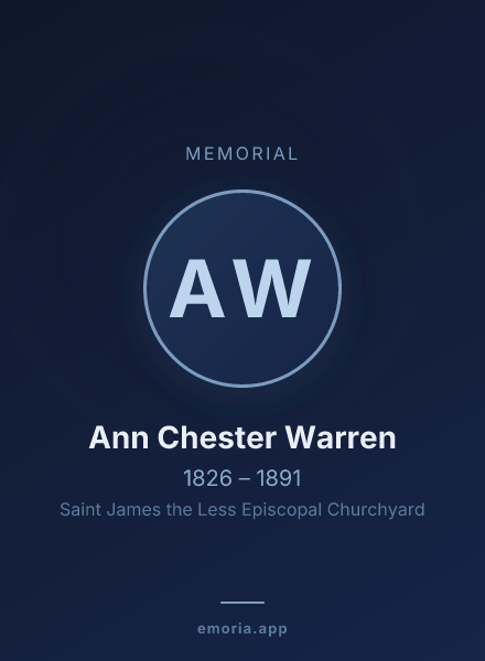 Memorial portrait of Ann Chester Warren