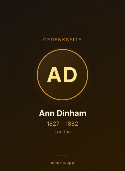 Gedenkportrait von Ann Dinham