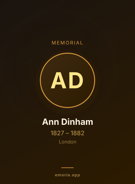 Memorial portrait of Ann Dinham