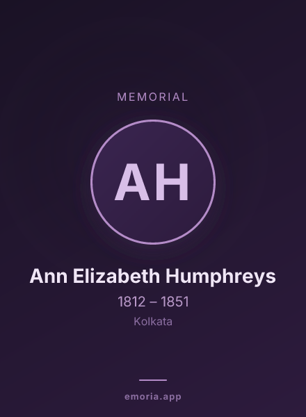 Memorial portrait of Ann Elizabeth Humphreys