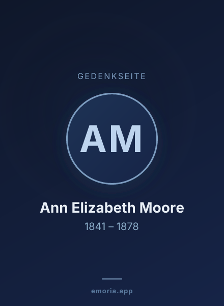 Gedenkportrait von Ann Elizabeth Moore