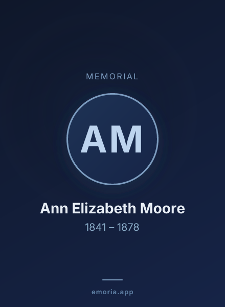Memorial portrait of Ann Elizabeth Moore