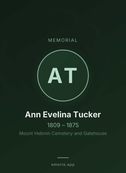 Memorial portrait of Ann Evelina Tucker