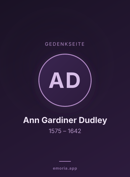 Gedenkportrait von Ann Gardiner Dudley