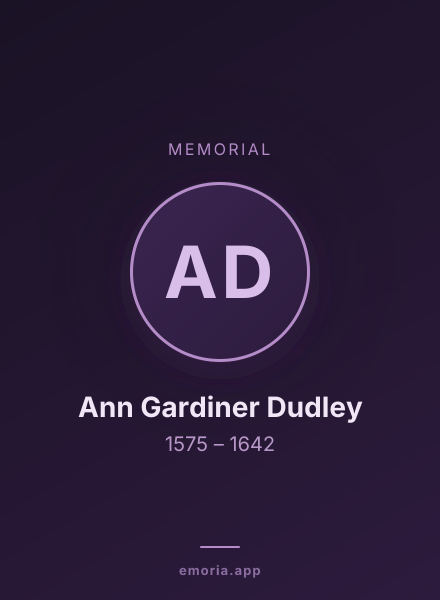 Memorial portrait of Ann Gardiner Dudley