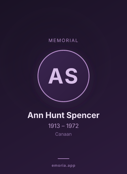 Memorial portrait of Ann Hunt Spencer