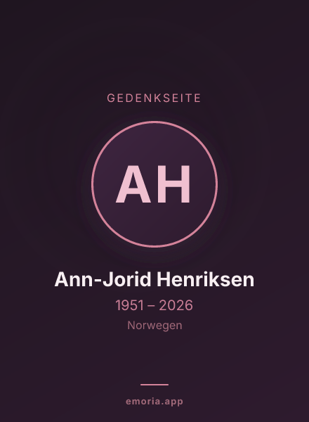 Gedenkportrait von Ann-Jorid Henriksen