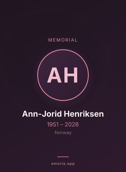 Memorial portrait of Ann-Jorid Henriksen
