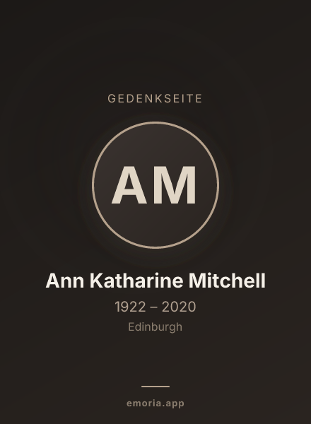 Gedenkportrait von Ann Katharine Mitchell