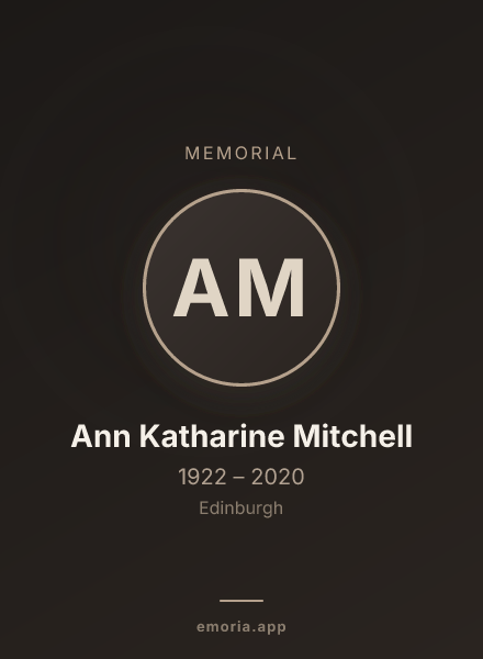 Memorial portrait of Ann Katharine Mitchell