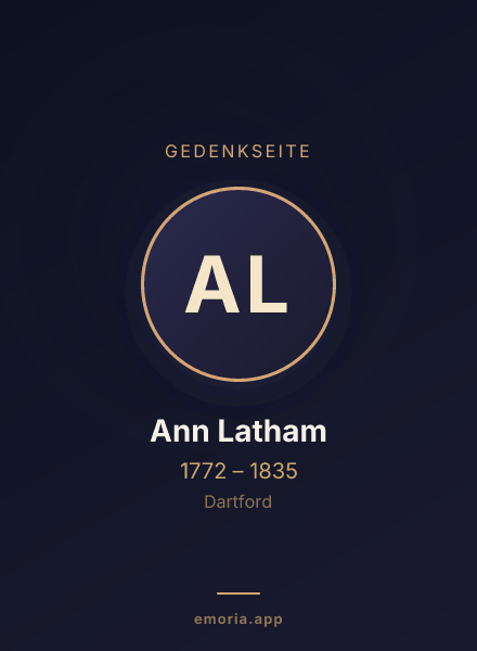 Gedenkportrait von Ann Latham