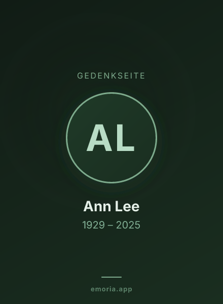 Gedenkportrait von Ann Lee