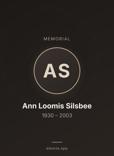 Memorial portrait of Ann Loomis Silsbee