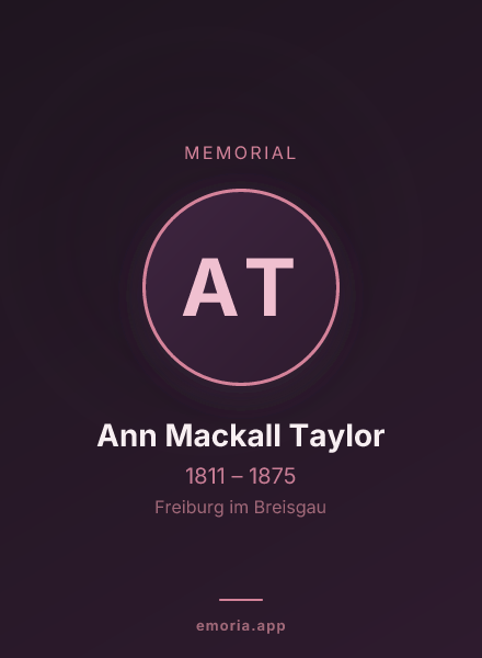 Memorial portrait of Ann Mackall Taylor