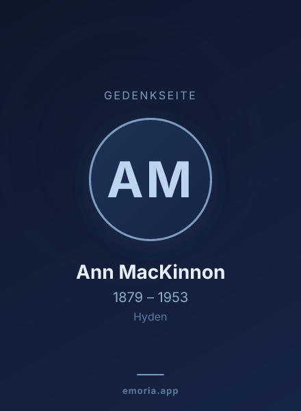 Gedenkportrait von Ann MacKinnon