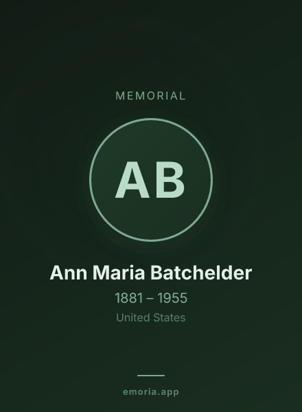 Memorial portrait of Ann Maria Batchelder