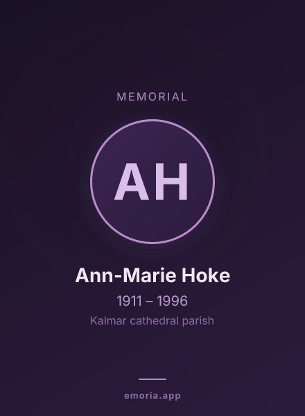 Memorial portrait of Ann-Marie Hoke