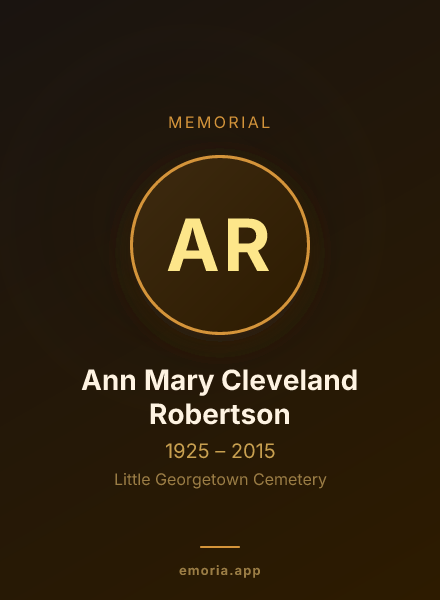 Memorial portrait of Ann Mary Cleveland Robertson