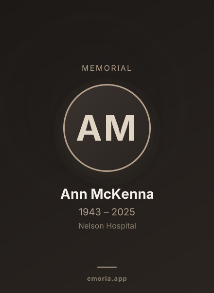 Memorial portrait of Ann McKenna