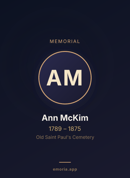 Memorial portrait of Ann McKim