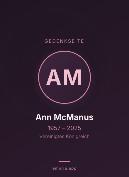 Gedenkportrait von Ann McManus