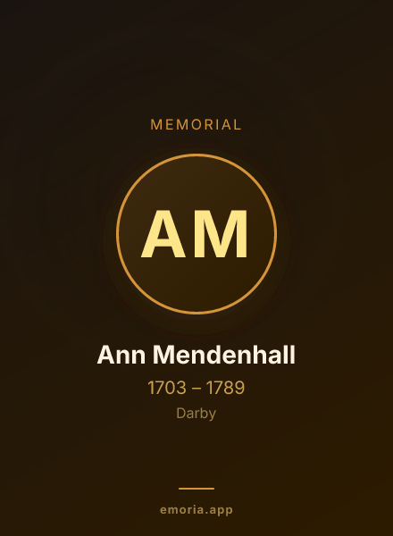 Memorial portrait of Ann Mendenhall