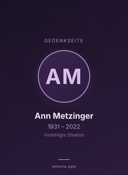 Gedenkportrait von Ann Metzinger