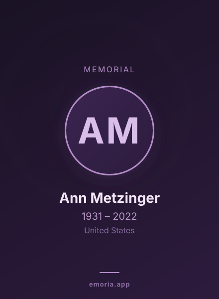 Memorial portrait of Ann Metzinger