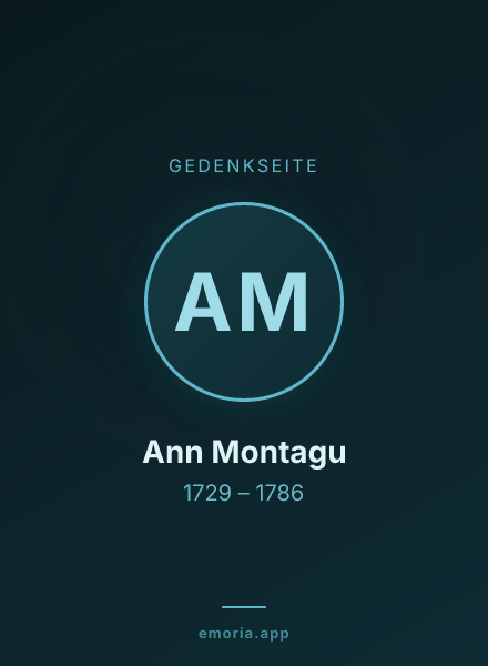 Gedenkportrait von Ann Montagu