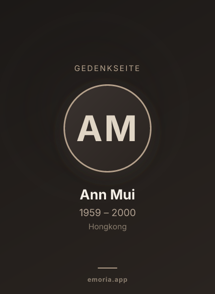 Gedenkportrait von Ann Mui