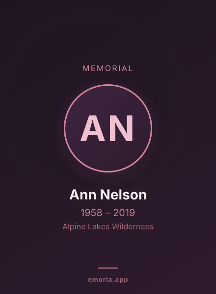 Memorial portrait of Ann Nelson