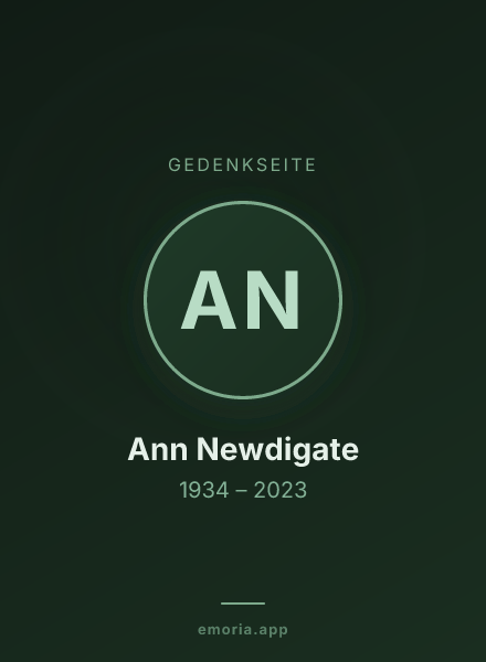 Gedenkportrait von Ann Newdigate