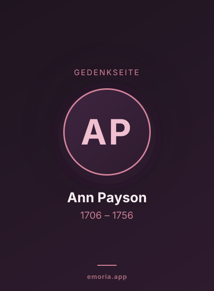 Gedenkportrait von Ann Payson