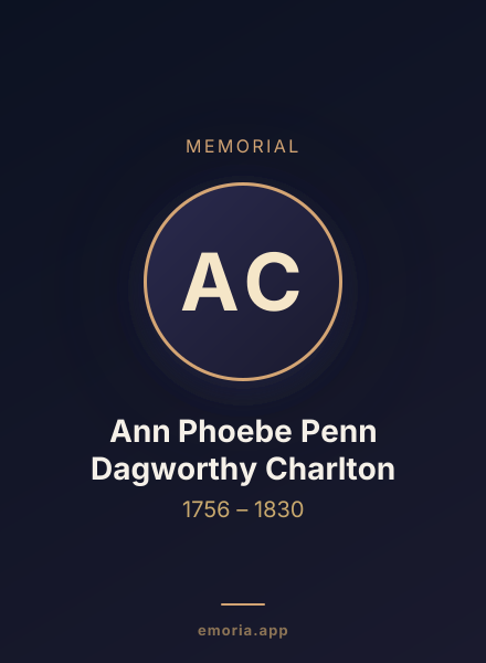 Memorial portrait of Ann Phoebe Penn Dagworthy Charlton