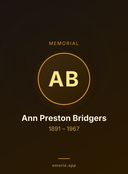 Memorial portrait of Ann Preston Bridgers