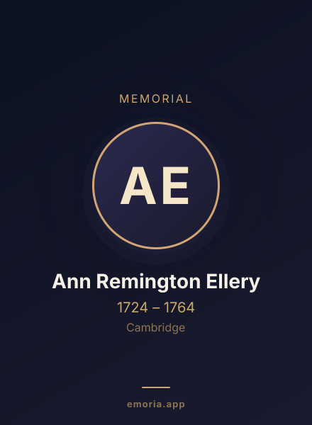 Memorial portrait of Ann Remington Ellery