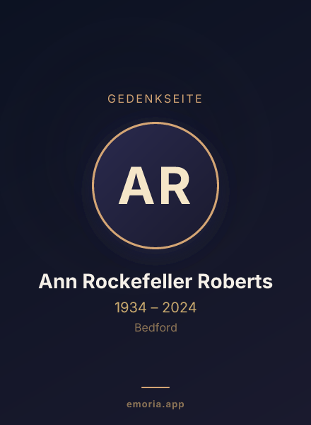 Gedenkportrait von Ann Rockefeller Roberts