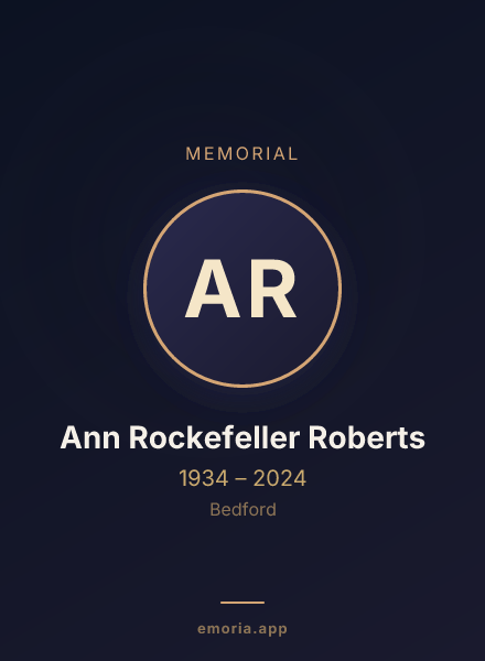 Memorial portrait of Ann Rockefeller Roberts