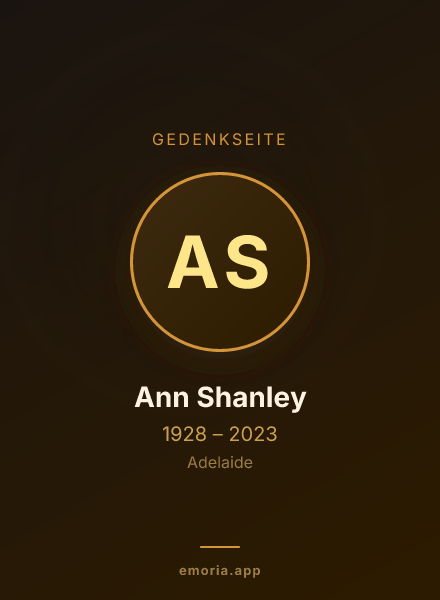 Gedenkportrait von Ann Shanley
