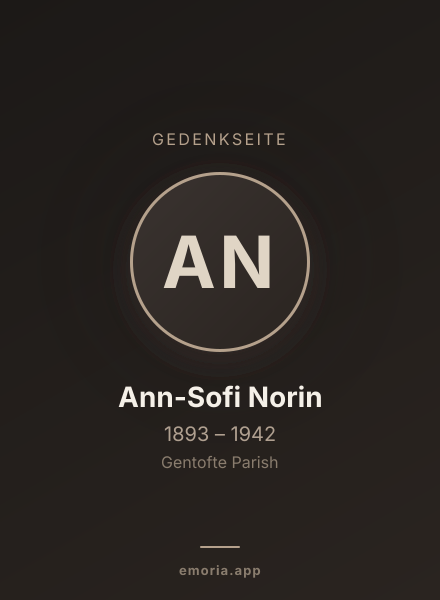 Gedenkportrait von Ann-Sofi Norin