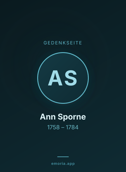 Gedenkportrait von Ann Sporne