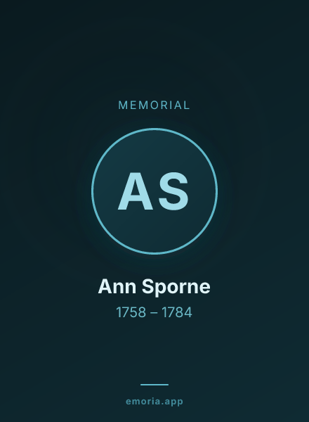 Memorial portrait of Ann Sporne