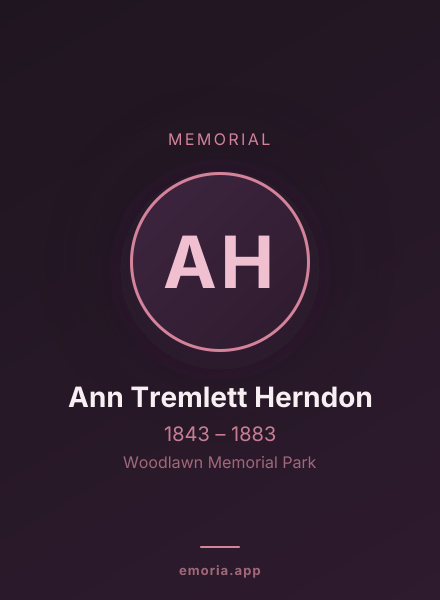 Memorial portrait of Ann Tremlett Herndon