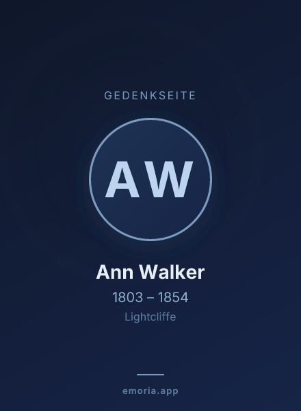 Gedenkportrait von Ann Walker