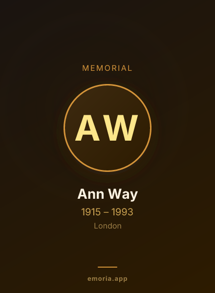 Memorial portrait of Ann Way