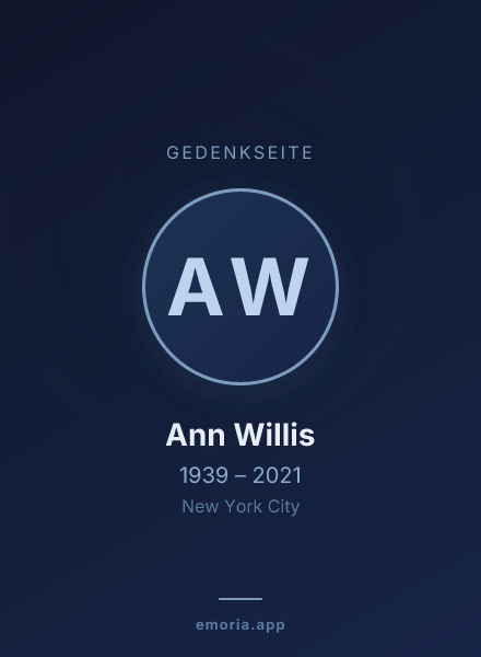 Gedenkportrait von Ann Willis