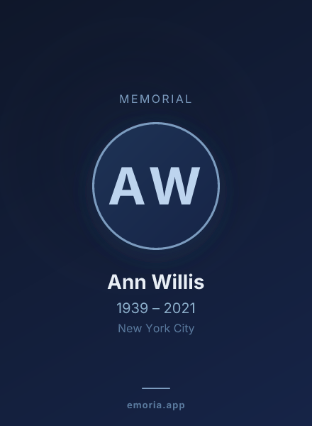 Memorial portrait of Ann Willis